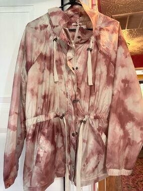 Maurice’s Light Pink Tie-Dye Hooded Anorak Jacket. Brand New